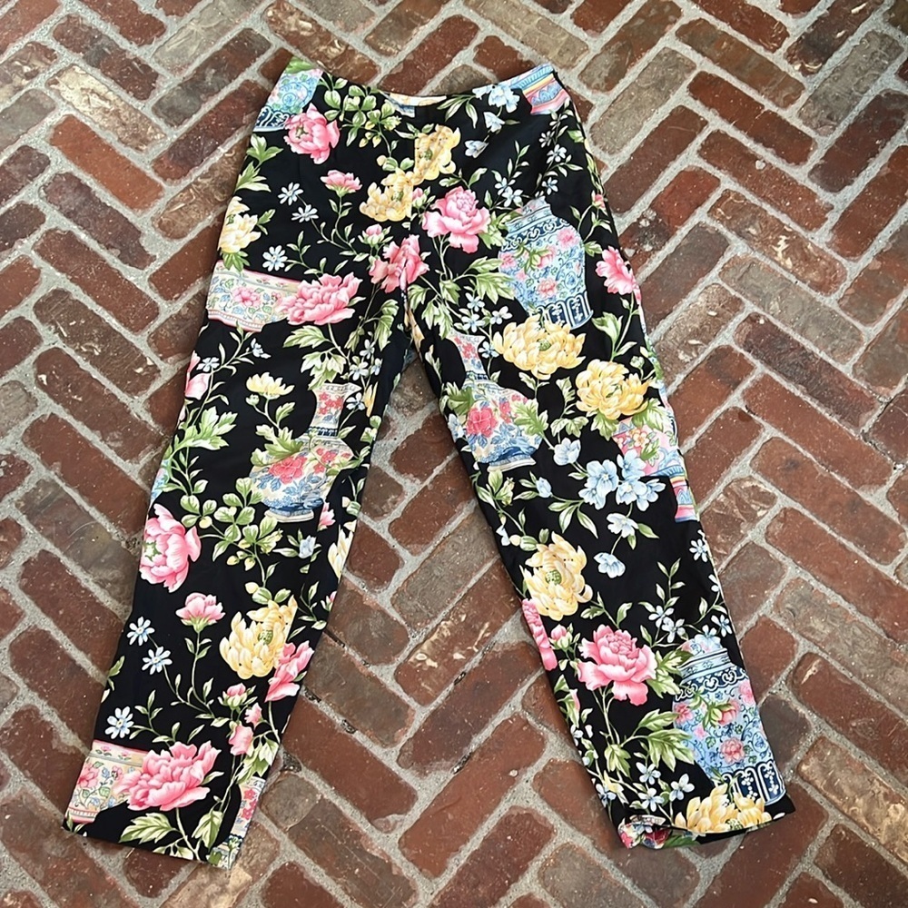 Vintage Talbots novelty print 100% Cotton pants